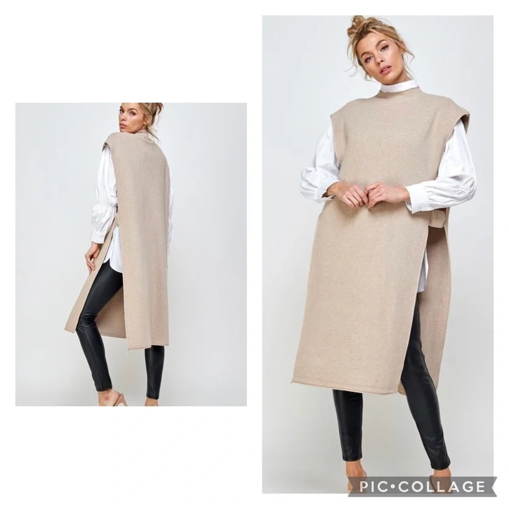 Black Midi Sweater Vest - Picture 3 of 6